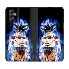 Housse Cuir Portefeuille Pour Samsung Galaxy S24 Plus Manga Dragon Ball Sangoku Noir