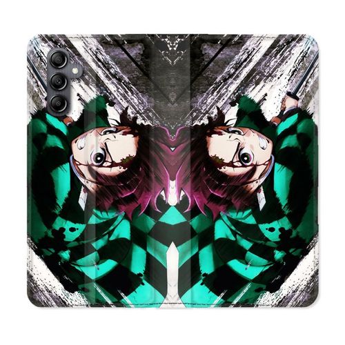 Housse Cuir Portefeuille Pour Samsung Galaxy S24 Manga Demon Slayer Tanjiro