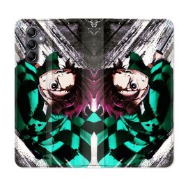 Housse Cuir Portefeuille Pour Samsung Galaxy S24 Plus Manga Demon Slayer Tanjiro