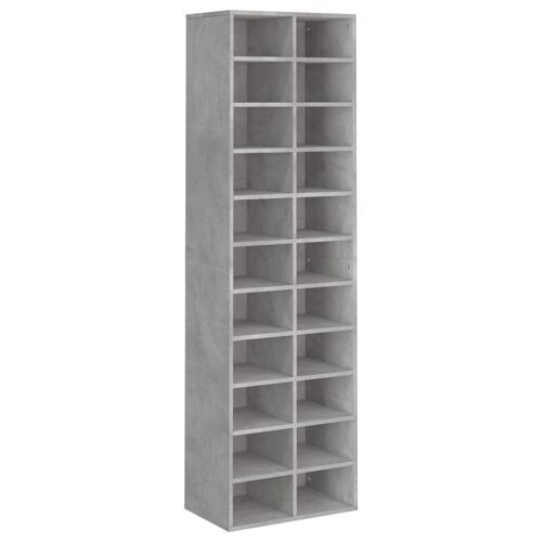 vidaXL Armoire à chaussures Gris béton 54x34x183 cm Aggloméré