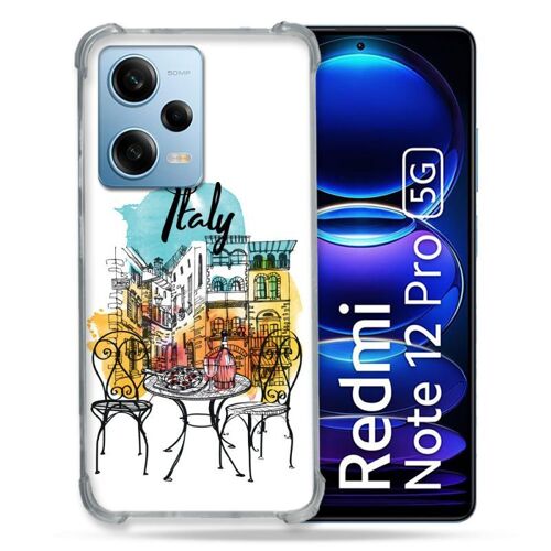 Coque Renforcée Pour Xiaomi Redmi Note 12 Pro 5g Voyage Italie Vintage
