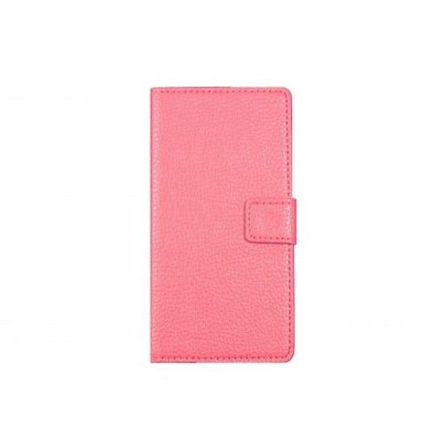 Pochette Pour Sony Xperia Z3 Compact Rose + Film Protection Écran