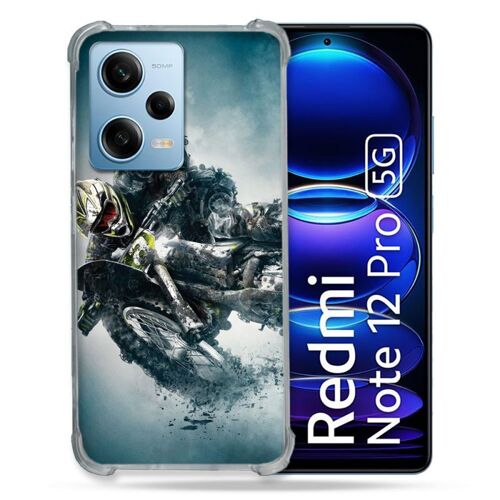 Coque Renforcée Pour Xiaomi Redmi Note 12 Pro 5g Moto Cross Ombre