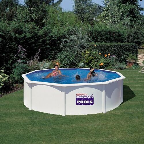 Piscine ronde acier Ø4,80m x H: 1,22m - Filtration à sable