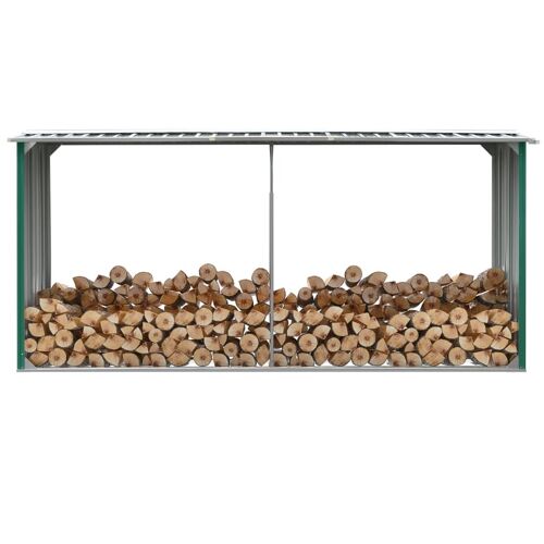 Abri De Jardin Rangement Terrasse 330x92x153 Cm Acier Galvanisé Vert