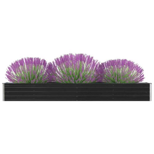 Vidaxl Lit Surélevé De Jardin Acier Galvanisé 320x40x45 Cm Anthracite