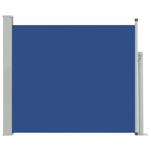 Auvent Paravent Store Brise-Vue Latéral Rétractable De Patio Jardin Terrasse Balcon Protection Visuelle Écran 100 X 300 Cm Bleu Helloshop26 02_0007180