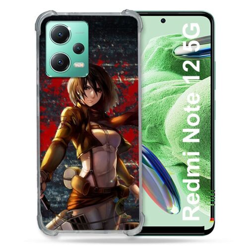 Coque Renforcée Pour Xiaomi Redmi Note 12 5g Manga Attaque Titans Mikasa