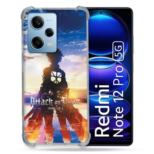 Coque Renforcée Pour Xiaomi Redmi Note 12 Pro 5g Manga Attaque Titans Soleil