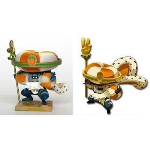 Figurine Collector Wakfu Wa Wabbit + Boîte À Jeu Des Cartes