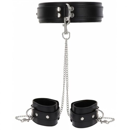 Collier & Laisse Collier Et Menottes De Poignets Heavy Taboom Noir Taboom