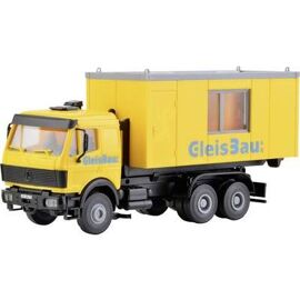Kibri 16310 H0 Mercedes Benz Chargeur À Changement De Voie Lp Avec Conteneur De Construction De Voie-Kibri