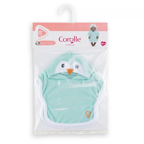 Mes Vêtements De Poupons Corolle Bb30 Cape De Bain Pingouin