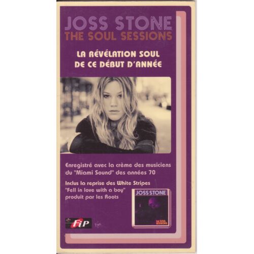 Joss Stone  The Soul Sessions  P L V Borne D'écoute 14x25 Cm Recto 