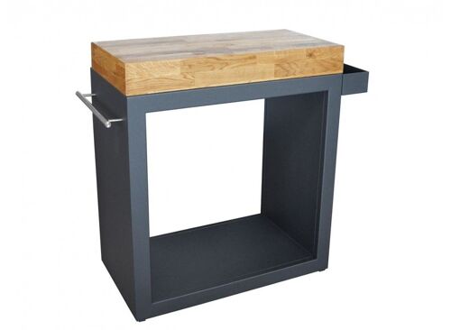 Meuble multifonction graphite avec tablette bois 80 x 45 x 91 cm - Artiss