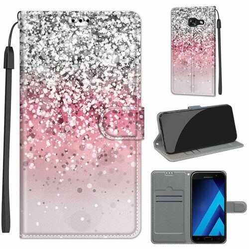 Samsung Galaxy A5 2017 Coque, Saturcase Beau Pu Cuir Magnétique Flip Portefeuille Support Porte-Carte Dragonne Protecteur Coque Housse Étui Pour Samsung Galaxy A5 2017 (Dy-20)