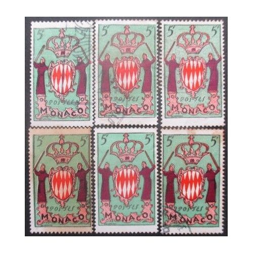 Monaco N°411 X 6 Oblitéré