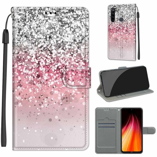 Xiaomi Redmi Note 8 Coque, Saturcase Beau Pu Cuir Magnétique Flip Portefeuille Support Porte-Carte Dragonne Protecteur Coque Housse Étui Pour Xiaomi Redmi Note 8 (Dy-20)