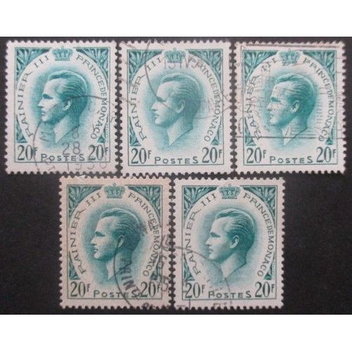 Monaco N°425a X 5 Oblitéré