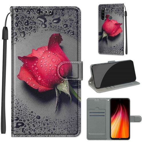 Xiaomi Redmi Note 8 Coque, Saturcase Beau Pu Cuir Magnétique Flip Portefeuille Support Porte-Carte Dragonne Protecteur Coque Housse Étui Pour Xiaomi Redmi Note 8 (Dy-12)
