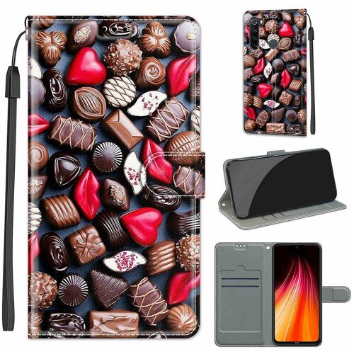 Xiaomi Redmi Note 8 Coque, Saturcase Beau Pu Cuir Magnétique Flip Portefeuille Support Porte-Carte Dragonne Protecteur Coque Housse Étui Pour Xiaomi Redmi Note 8 (Dy-9)