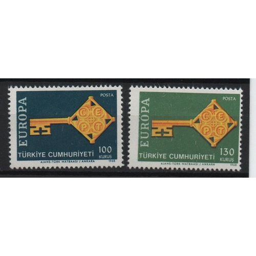 Turquie Timbres Europa 1968