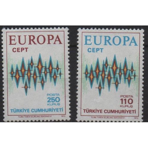 Turquie Timbres Europa 1972