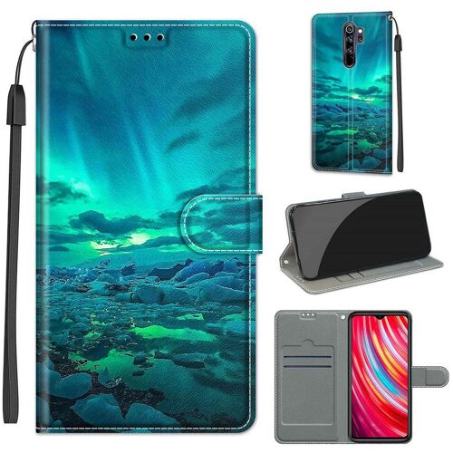 Xiaomi Redmi Note 8 Pro Coque, Saturcase Beau Pu Cuir Magnétique Flip Portefeuille Support Porte-Carte Dragonne Protecteur Coque Housse Étui Pour Xiaomi Redmi Note 8 Pro (Dy-7)