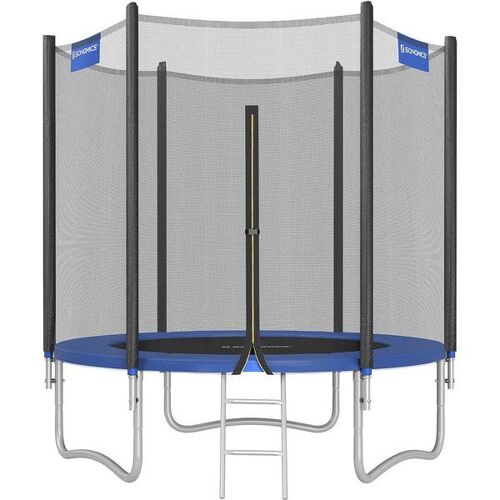 Songmics-Trampoline Extérieur Enfant Ø 183 Cm, Filet De Protection Externe, Coussins De Sécurité, Échelle, Poteau Droit Cadre En Acier
