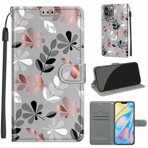 Apple Iphone 12 Pro Max Coque, Saturcase Beau Pu Cuir Magnétique Flip Portefeuille Support Porte-Carte Dragonne Protecteur Coque Housse Étui Pour Apple Iphone 12 Pro Max (Dy-17)