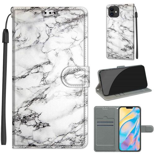 Apple Iphone 12 / 12 Pro Coque, Saturcase Beau Pu Cuir Magnétique Flip Portefeuille Support Porte-Carte Dragonne Protecteur Coque Housse Étui Pour Apple Iphone 12 / 12 Pro (Dy-4)