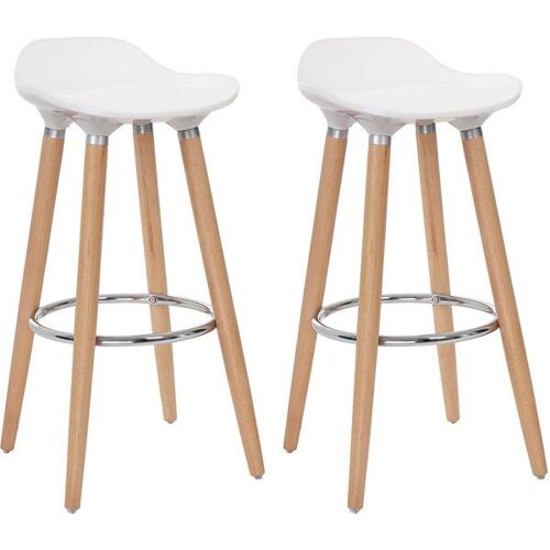 2 Tabourets De Bar Pieds Hêtre