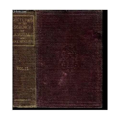 Lectures On The Science Of Language - Ninth Edition- Vol. Ii ( In Two Volumes, Vol Ii Only)