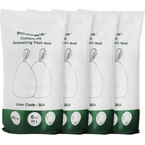 Poubelle 30L avec pédale, Blanc