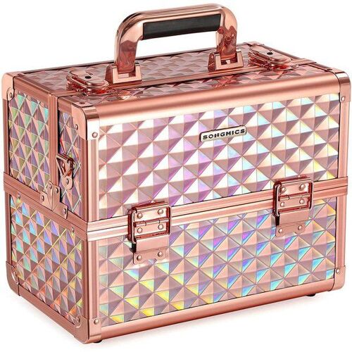 Mallette à maquillage rose gold