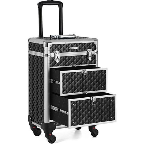 Valise de maquillage professionnel mobile, Noir