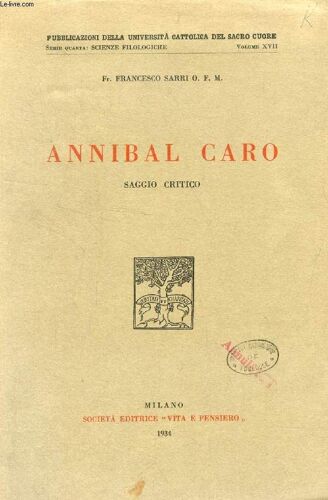 Annibal Caro, Saggio Critico