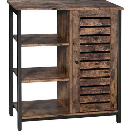 Meuble de rangement industriel, Marron Rustique + Noir