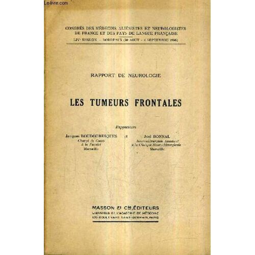 Rapport De Neurologie Les Tumeurs Frontales.