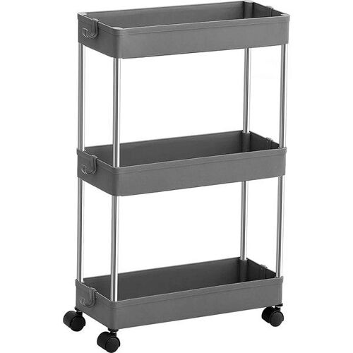 Chariot de rangement 3 niveaux, Gris