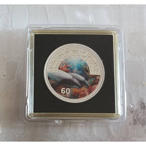 Médaille Commémorative Argent Colorisée Dauphin D Hector Sous Capsule Pvc Sertie