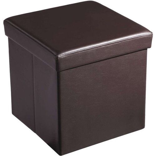 Coffre de rangement lisse 40L brun