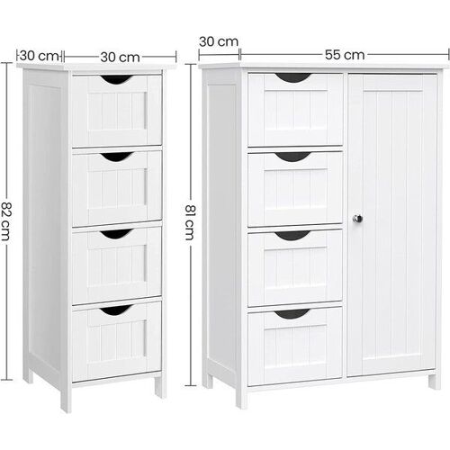 2 Meubles salle de bain blanc
