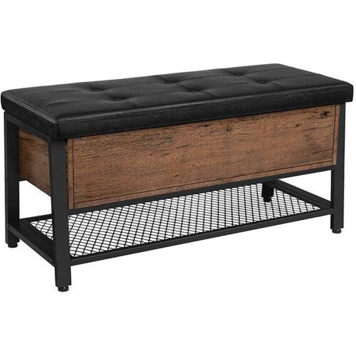 Banc rangement marron noisette