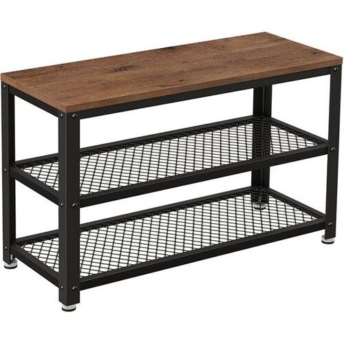 Banc à Chaussures marron noisette et noir