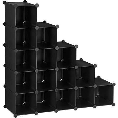 Armoire à chaussures modulable, Noir / 113 x 36 x 113 cm