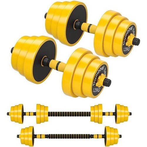 Kit Haltères 20 Kg Jaune