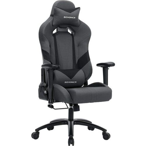 Chaise gaming gris noir