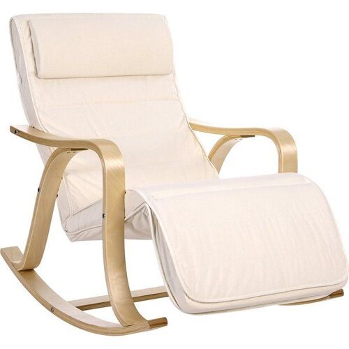 Fauteuil à bascule réglable sur 5 niveaux, Beige