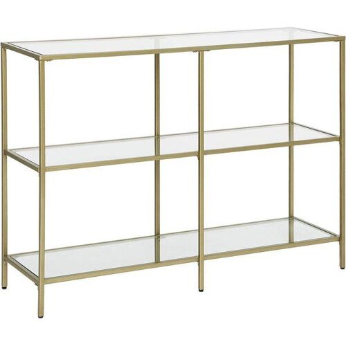 Table console verre doré